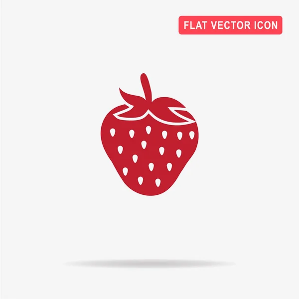 Erdbeer Symbol Vektor Konzept Illustration Für Design — Stockvektor