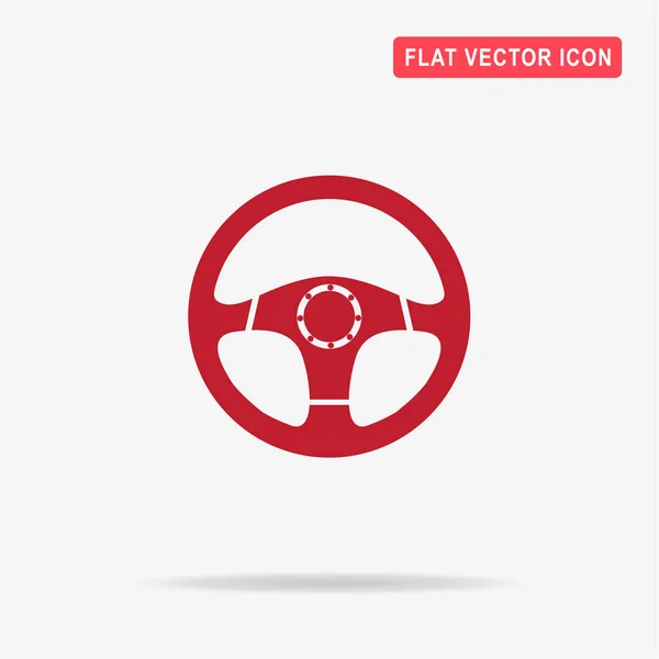 Steering Wheel Icon Vector Concept Illustration Design — Stock Vector