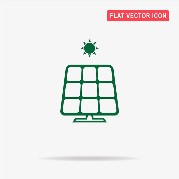 Solar panel icon. Vector concept illustration for design.