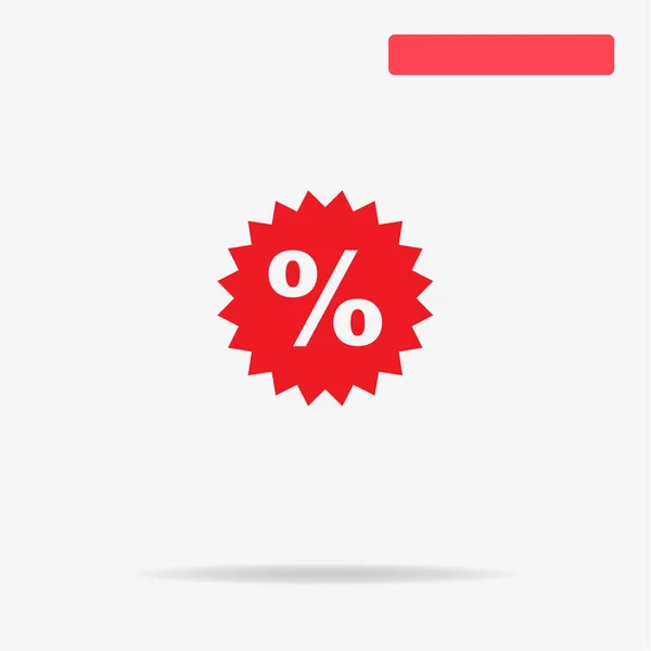 Percentage Pictogram Vectorillustratie Concept Voor Ontwerp — Stockvector