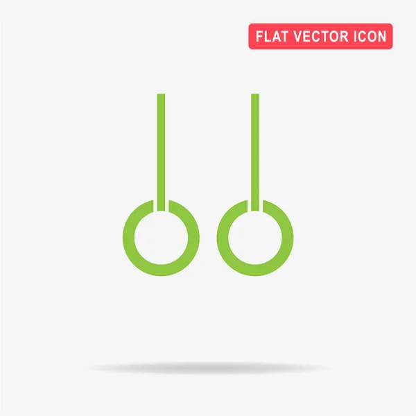 Gymnastiek Ringen Pictogram Vectorillustratie Concept Voor Ontwerp — Stockvector