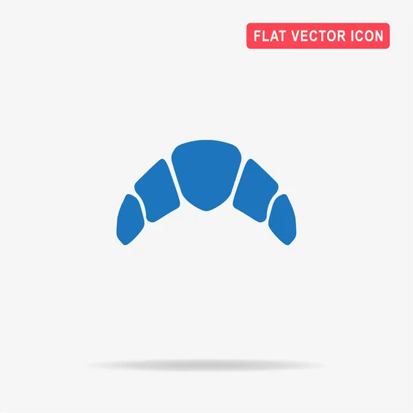 Croissant Symbol Vektor Konzept Illustration Für Design — Stockvektor
