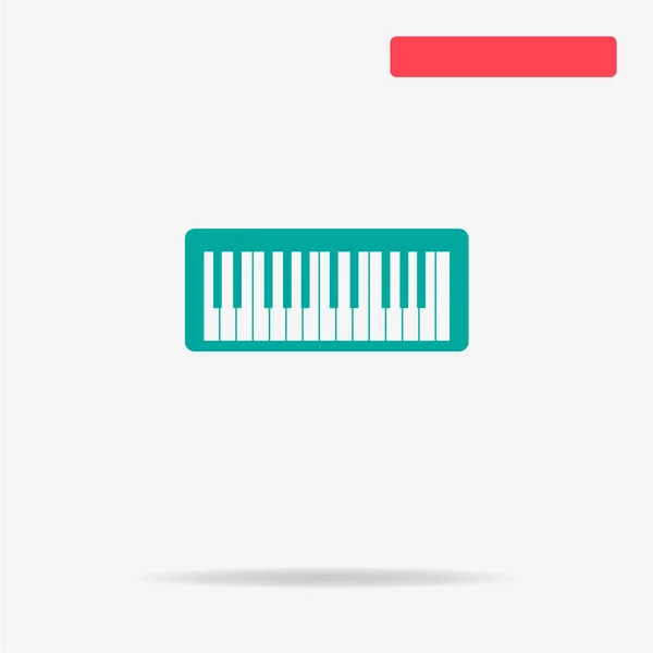 Midi Toetsenbord Pictogram Vectorillustratie Concept Voor Ontwerp — Stockvector