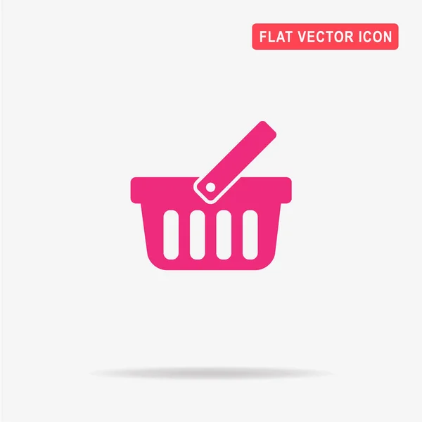 Shopping Basket Icon Vector Concept Illustration Design — Stock Vector