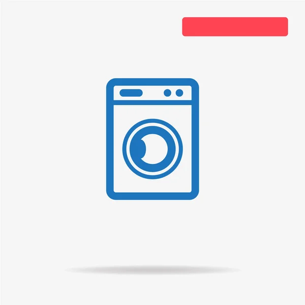 Washing Machine Icon Vector Concept Illustration Design — Stock Vector