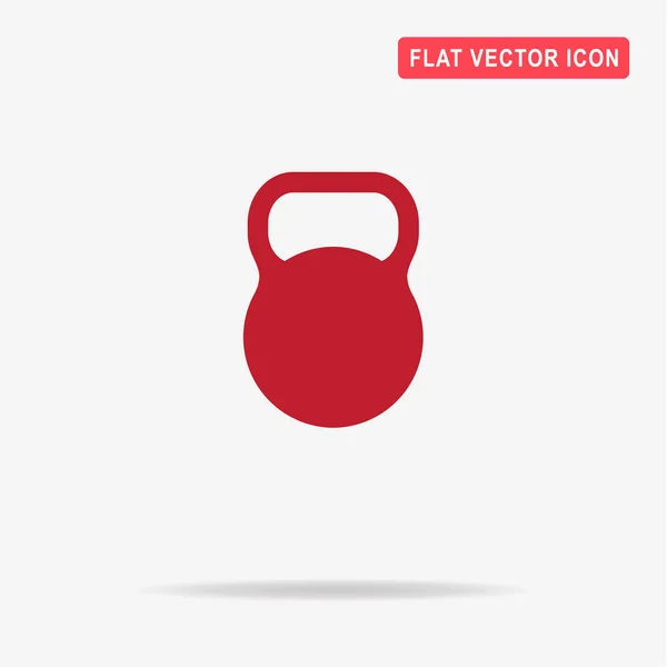 Kettlebell Icon Vector Concept Illustration Design — Stock Vector