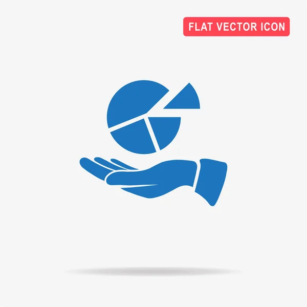 Pie Chart Icon Vector Concept Illustration Design — Stock Vector