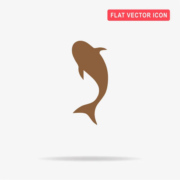 Ícone Peixe Ilustração Conceito Vetor Para Design — Vetor de Stock