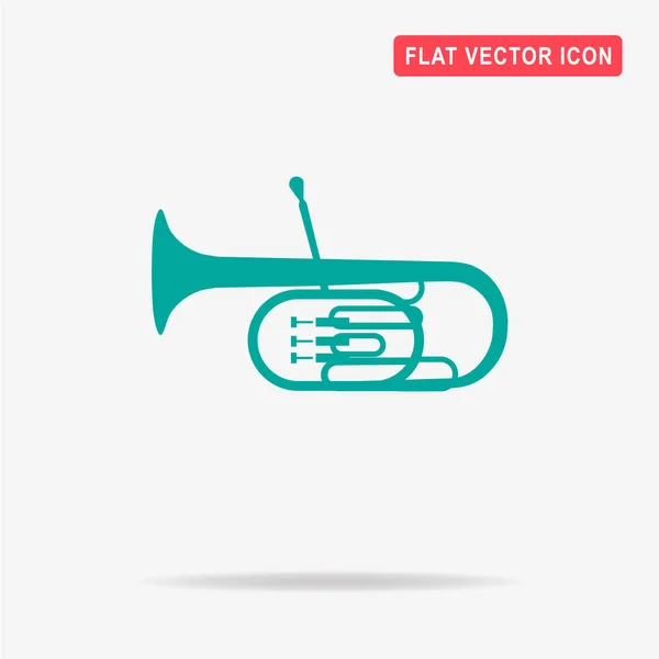 Tuba Ikonra Vektor Koncepció Illusztráció Design — Stock Vector