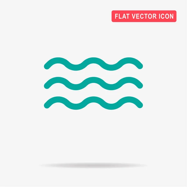 Wave Icon Vector Concept Illustration Design — Stock Vector