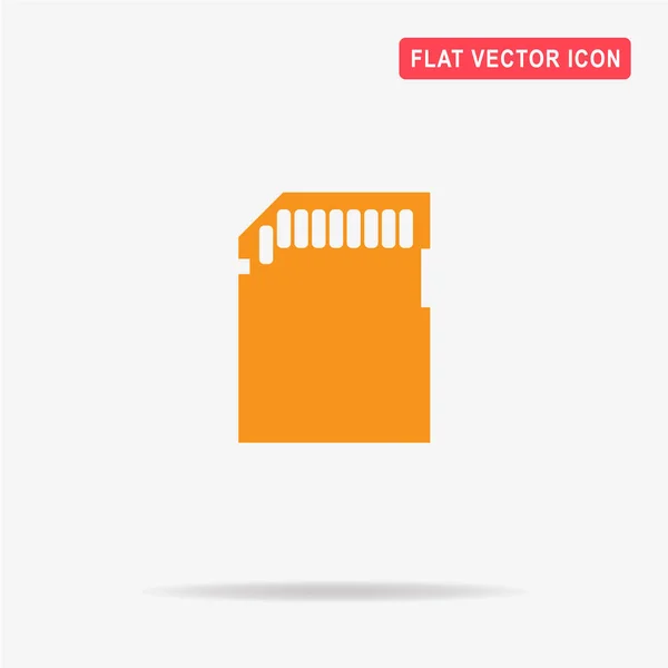 Memory Card Icon Vector Concept Illustration Design — Stock Vector