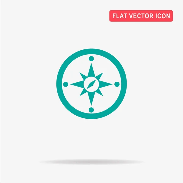 Pictogram Van Het Kompas Vectorillustratie Concept Voor Ontwerp — Stockvector