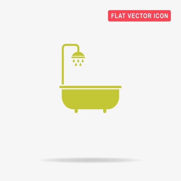 Bain Douche Icône Illustration Vectorielle Concept Pour Design — Image vectorielle