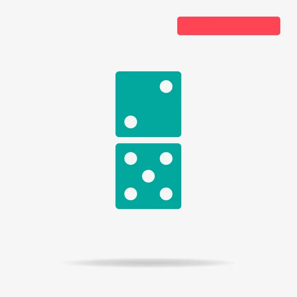 Domino Symbol Vektor Konzept Illustration Für Design — Stockvektor