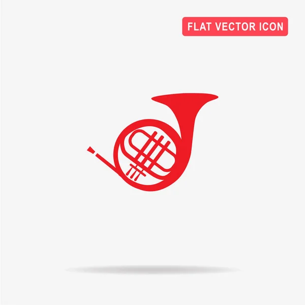 Hudební Ikona Roh Vektorové Ilustrace Koncept Pro Design — Stockový vektor