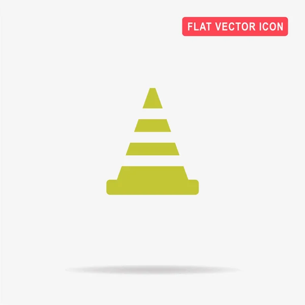 Kegel Wegpictogram Vectorillustratie Concept Voor Ontwerp — Stockvector