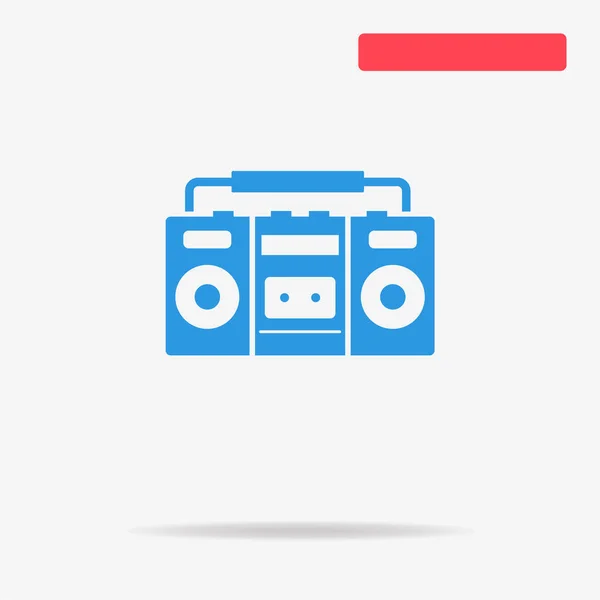 Boombox Ikonra Vektor Koncepció Illusztráció Design — Stock Vector