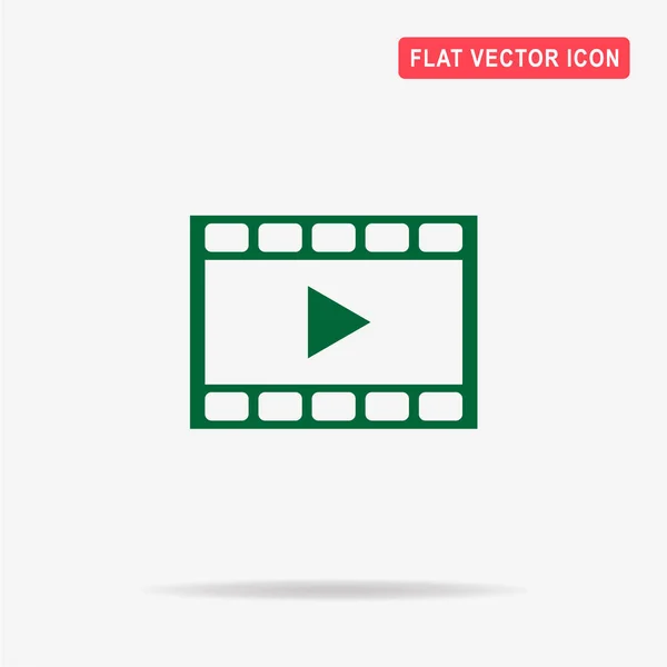Video Play Icon Vector Concept Illustration Design — Stock Vector