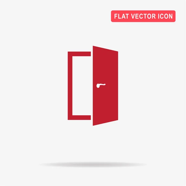 Icône Porte Illustration Vectorielle Concept Pour Design — Image vectorielle