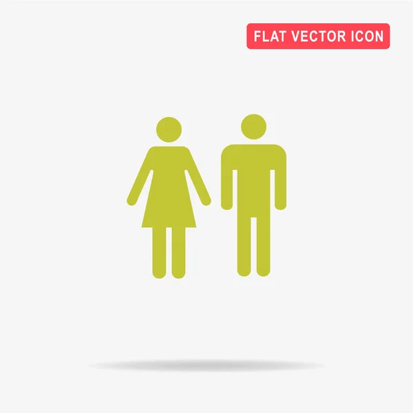 Man Woman Icon Vector Concept Illustration Design — Stock Vector