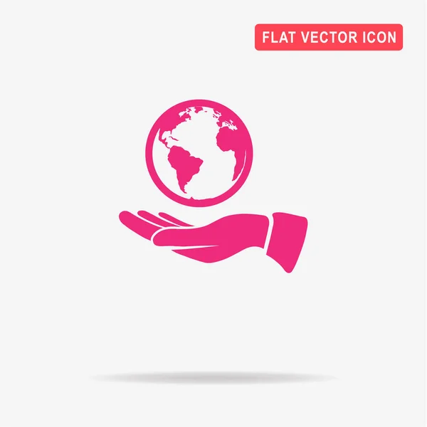 Pictogram Van Bol Hand Vectorillustratie Concept Voor Ontwerp — Stockvector