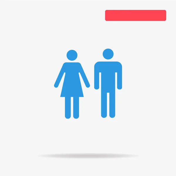 男と女のアイコン デザインのベクトルの概念図 — ストックベクタ