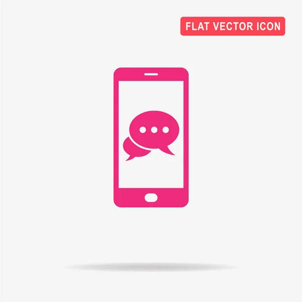 Icône Chat Mobile Illustration Vectorielle Concept Pour Design — Image vectorielle