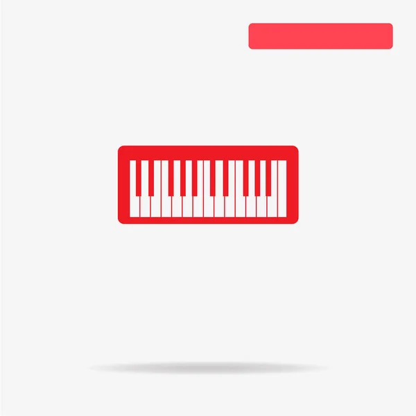 Midi Keyboard Icon Vector Concept Illustration Design — Stock Vector