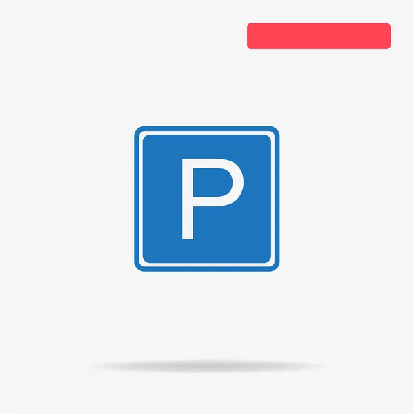 Parkplatz Symbol Vektor Konzept Illustration Für Design — Stockvektor