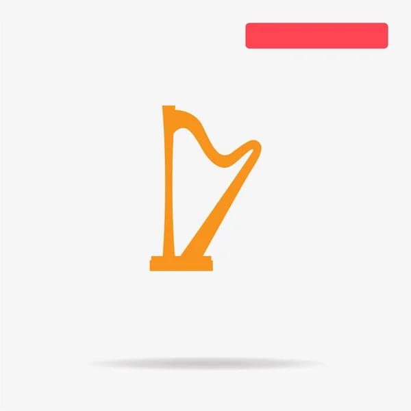 Harp Pictogram Vectorillustratie Concept Voor Ontwerp — Stockvector