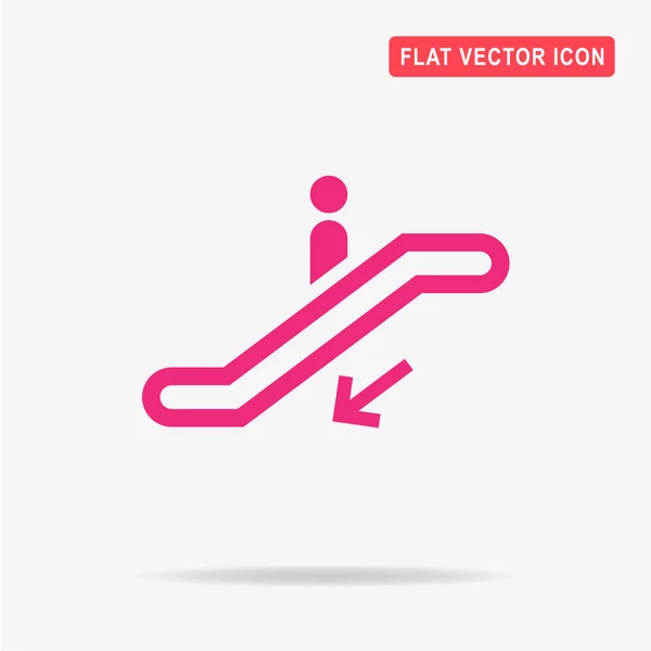 Icône Escalator Bas Illustration Vectorielle Concept Pour Design — Image vectorielle