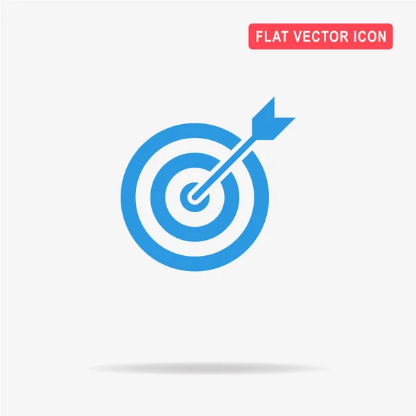 Ziel Und Pfeil Symbol Vektor Konzept Illustration Für Design — Stockvektor
