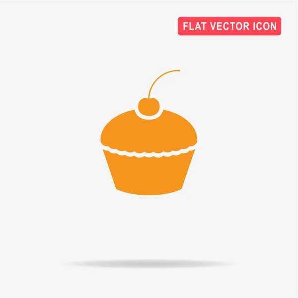 Ikona Cupcake Wektor Ilustracja Koncepcja Projektowania — Wektor stockowy