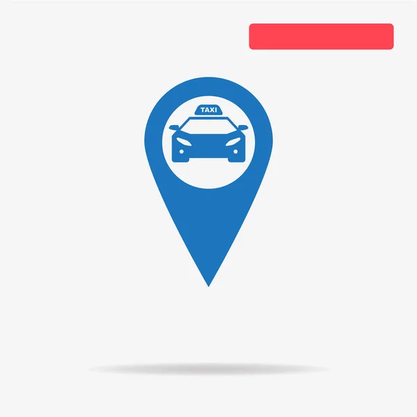 Ikona Ukazatele Mapa Taxi Vektorové Ilustrace Koncept Pro Design — Stockový vektor
