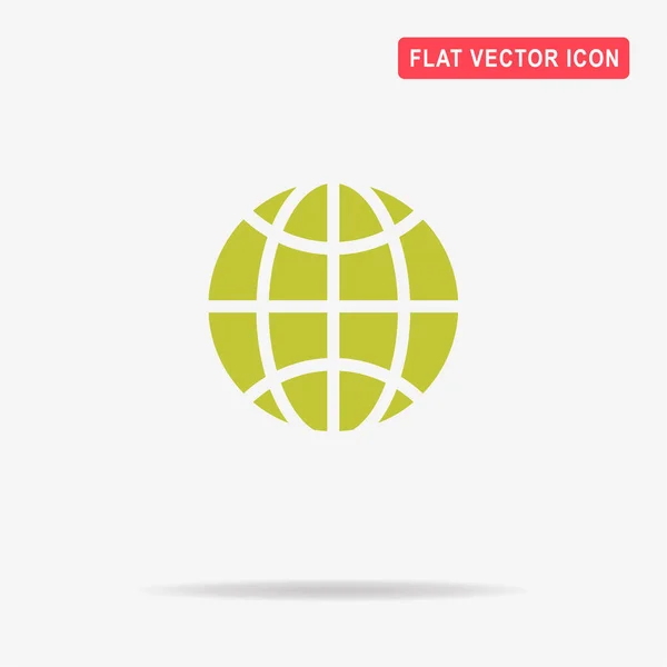 Значок Глобуса Векторная Концепция — стоковый вектор