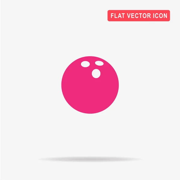 Bowling Ball Icon Vector Concept Illustration Design — Stock Vector