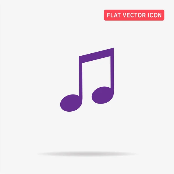 Muzieknotenpictogram Vectorconcept Illustratie Voor Ontwerp — Stockvector