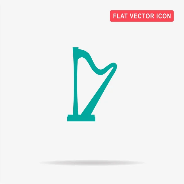 Икона Арфы Векторная Концепция — стоковый вектор