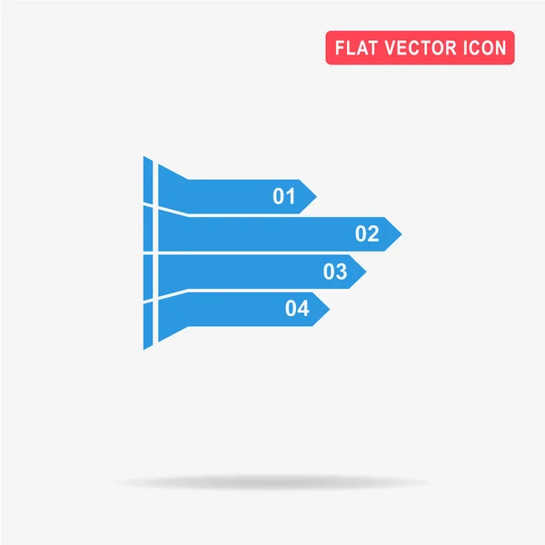 Nyilak Infographic Ikonra Vektor Koncepció Illusztráció Design — Stock Vector