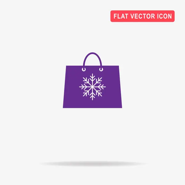 Icono Bolsa Compras Navidad Ilustración Del Concepto Vectorial Para Diseño — Vector de stock