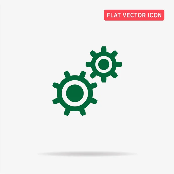 Kugghjulet Ikonen Begreppet Vektorillustration För Design — Stock vektor