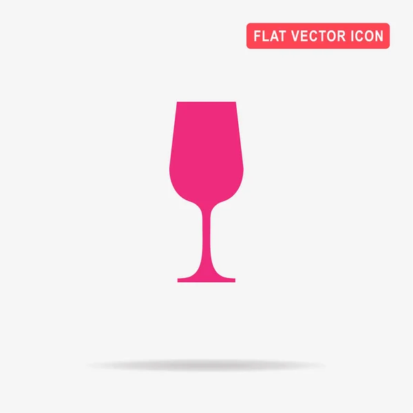 Wine Glass Icon Vector Concept Illustration Design — Stock Vector