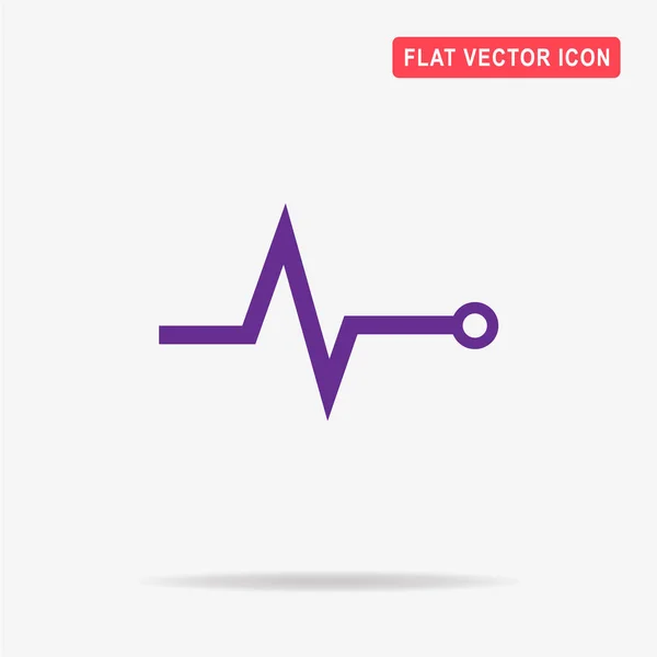 Pulse Icon Vector Concept Illustration Design — Stock Vector