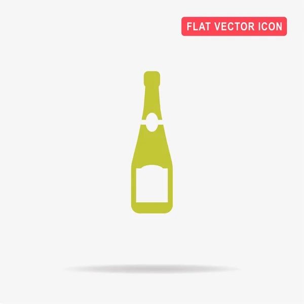 Champagne Bottle Icon Vector Concept Illustration Design — Stock Vector