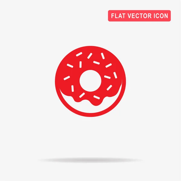 Donut Icon Vector Concept Illustration Design — Stock Vector