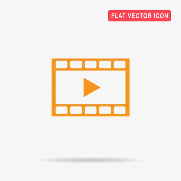 Video Play Icon Vector Concept Illustration Design — Stock Vector