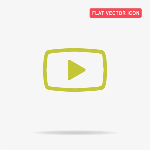 Video Play Icon Vector Concept Illustration Design — Stock Vector