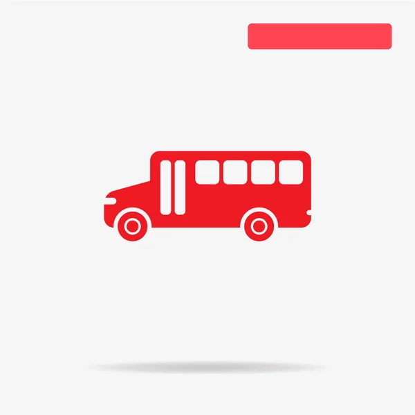 School Bus Icon Vector Concept Illustration Design — Stock Vector
