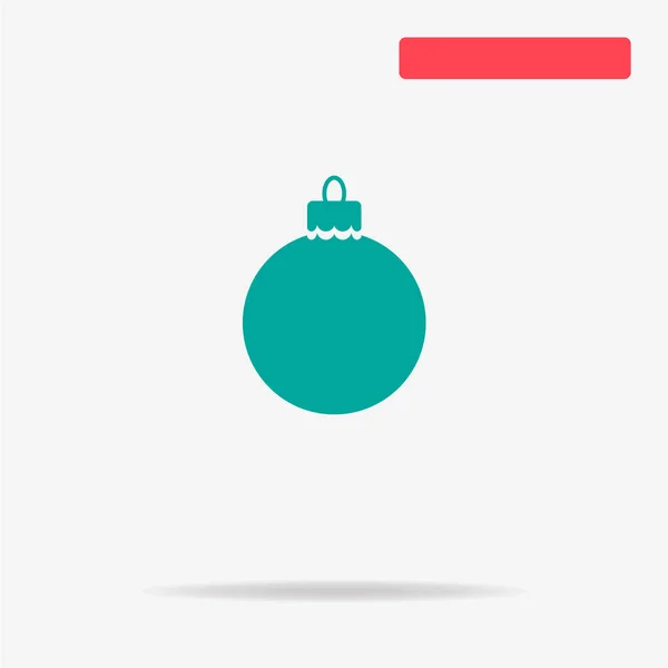 Christmas Ball Icon Vector Concept Illustration Design — Stock Vector