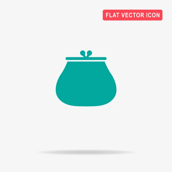 Het Pictogram Van Portemonnee Van Het Geld Vectorillustratie Concept Voor — Stockvector